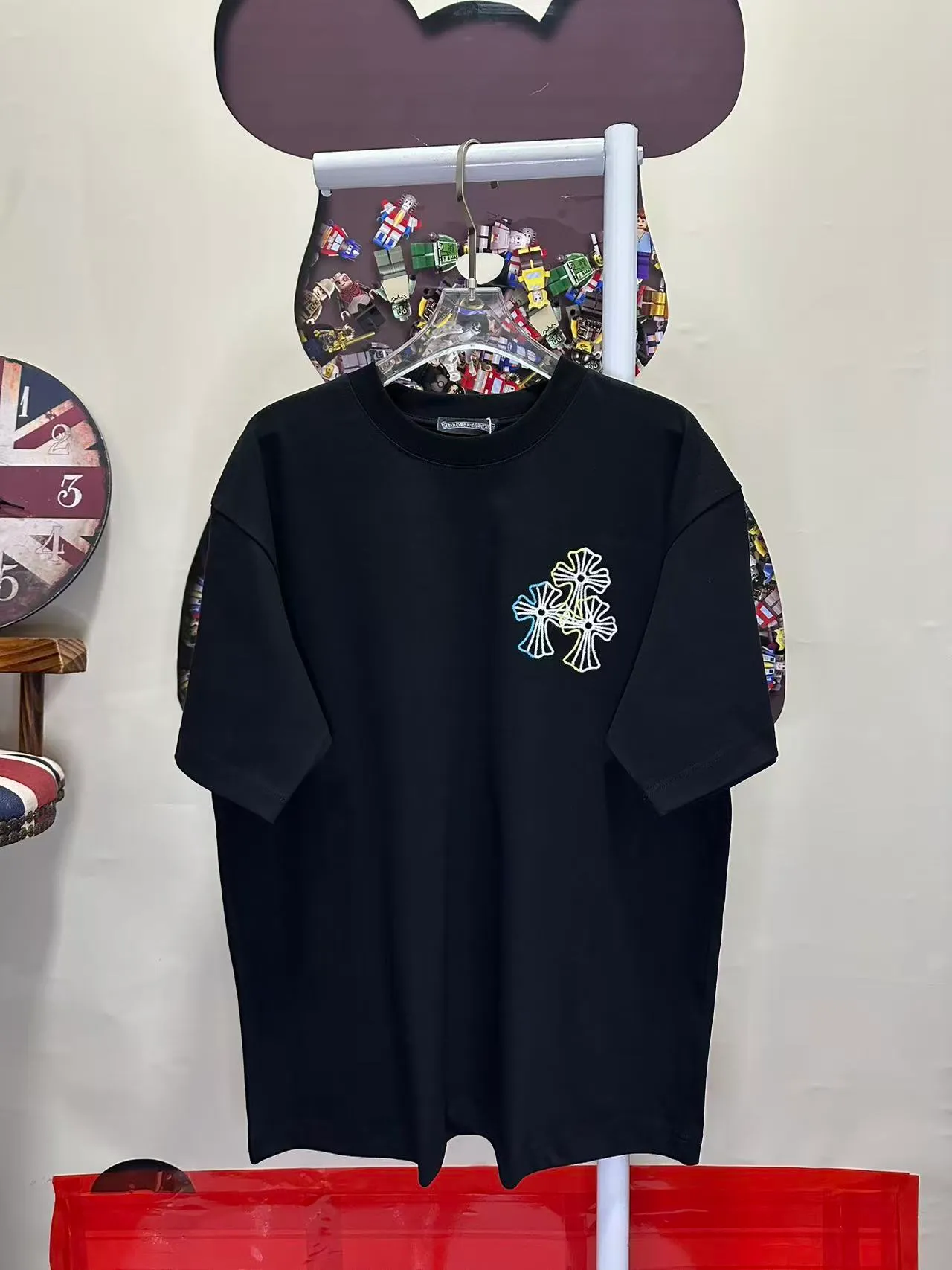 L 26939# 【Come Hearts】 T ！ logo ！ ， ， Breathable ， ！ ， ！ ， Series！ ➕ Quality 🪡 ：Black White SIZE：S-XXL